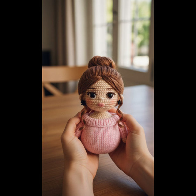 Создать вязаную куклу из твоего фото