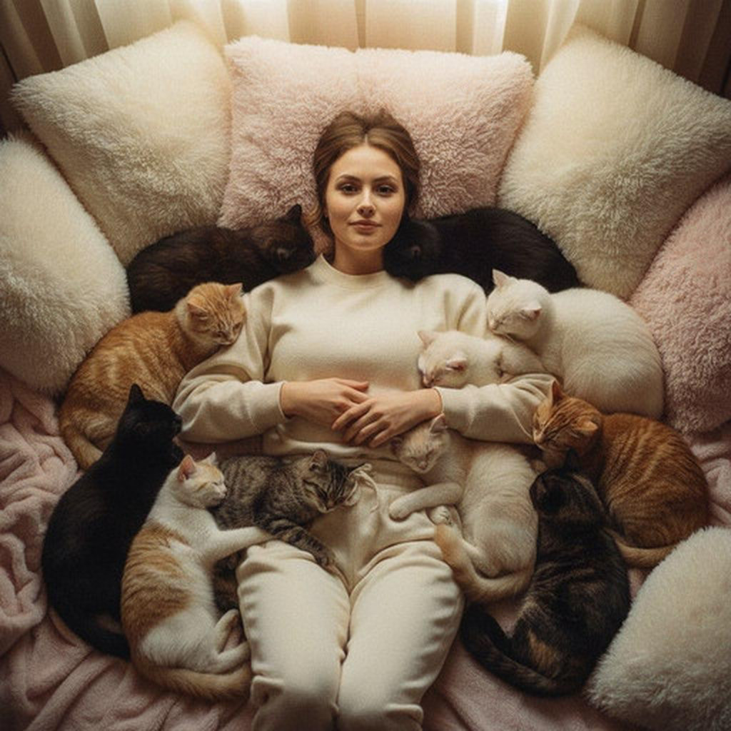 Милое фото с кошками