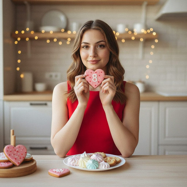 На кухне с печеньем 8 марта