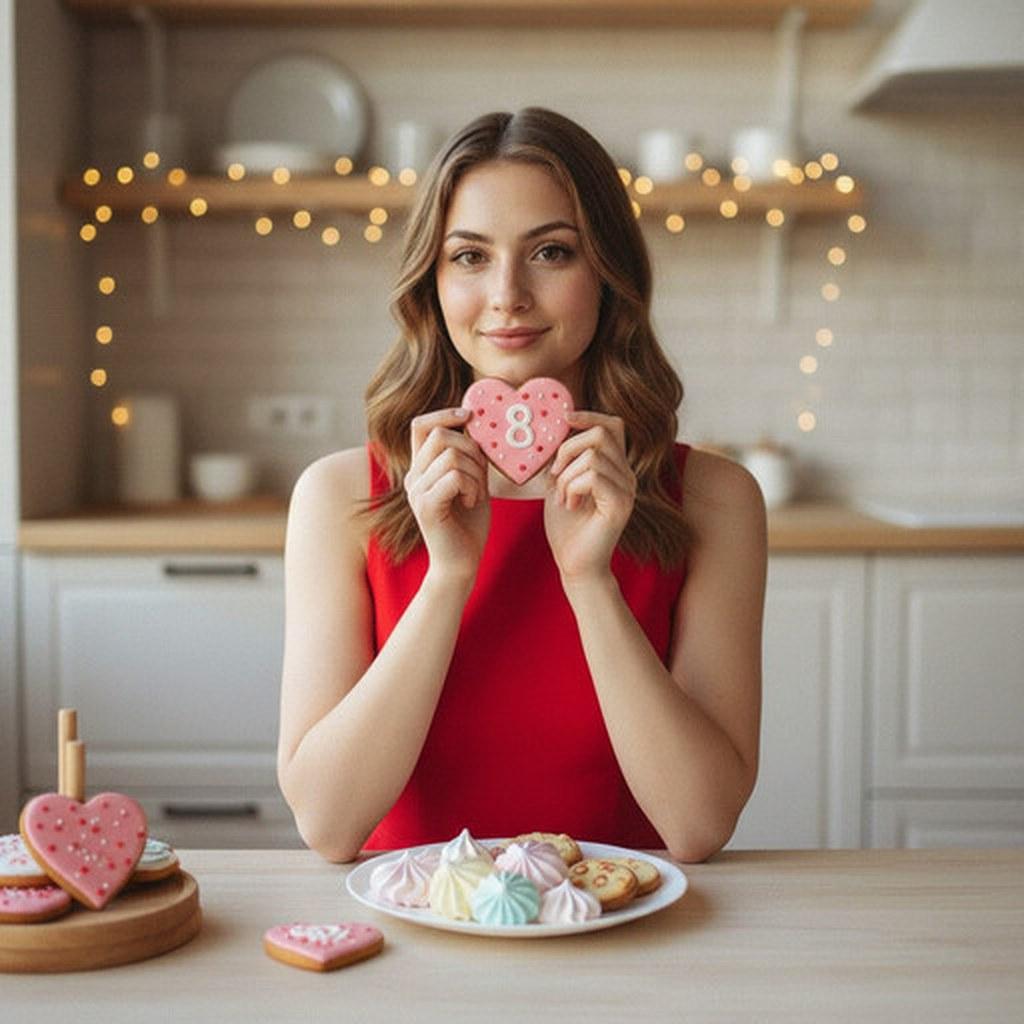 На кухне с печеньем 8 марта