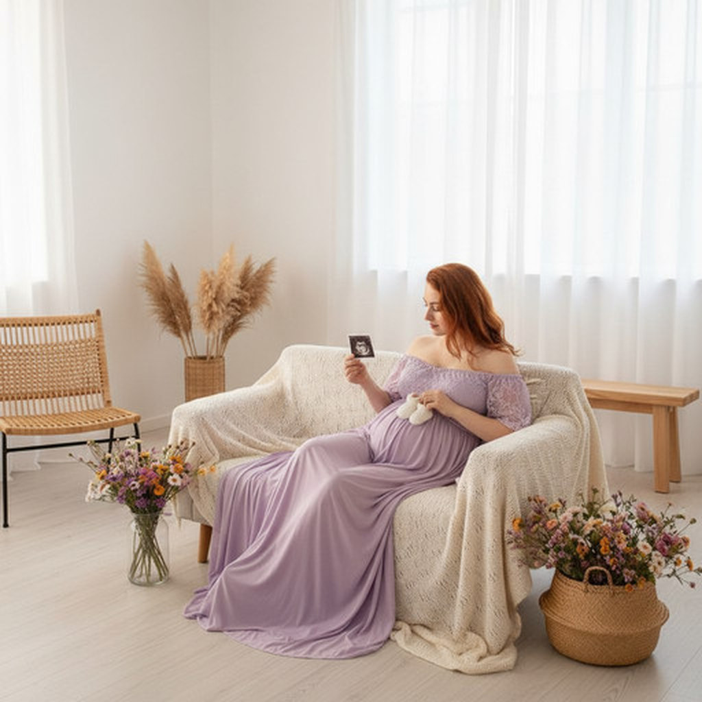 Студийное фото беременной