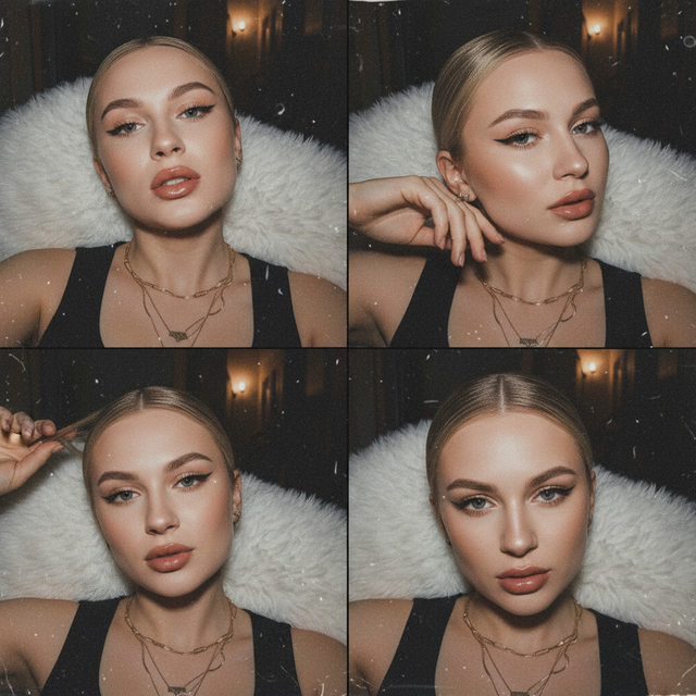 Винтажный селфи-коллаж