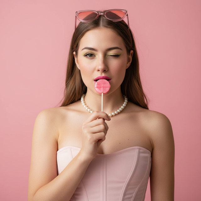 Фото с леденцом