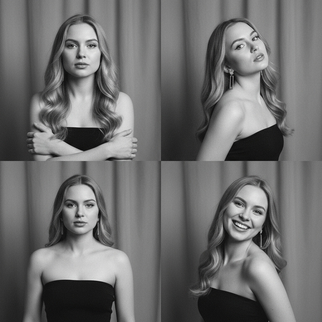 Чёрно-белый портрет