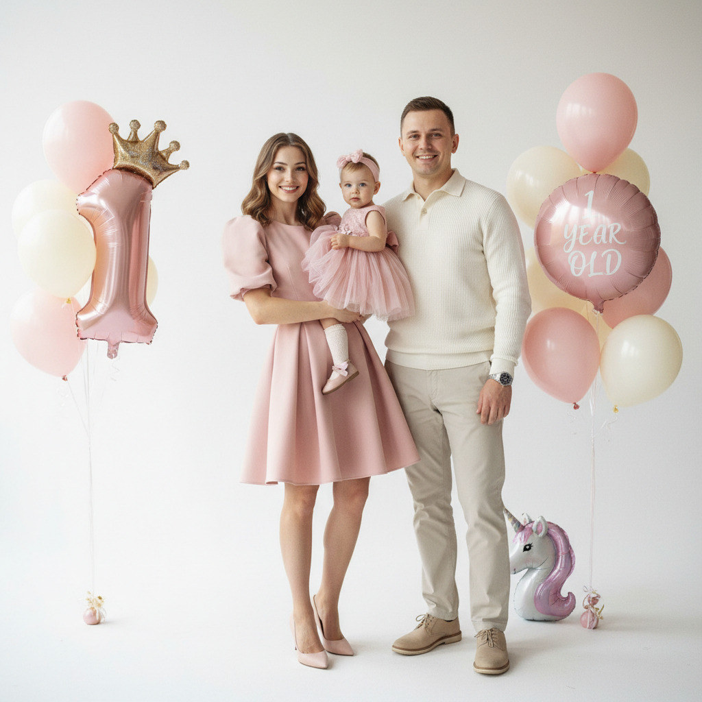 Семейный портрет 1 годик