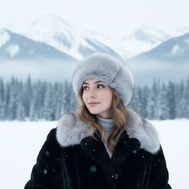 Зимний портрет женщины