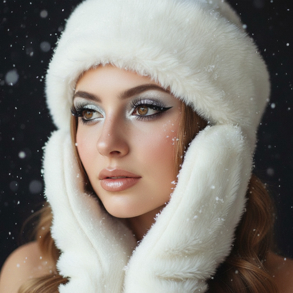 Зимний гламурный портрет