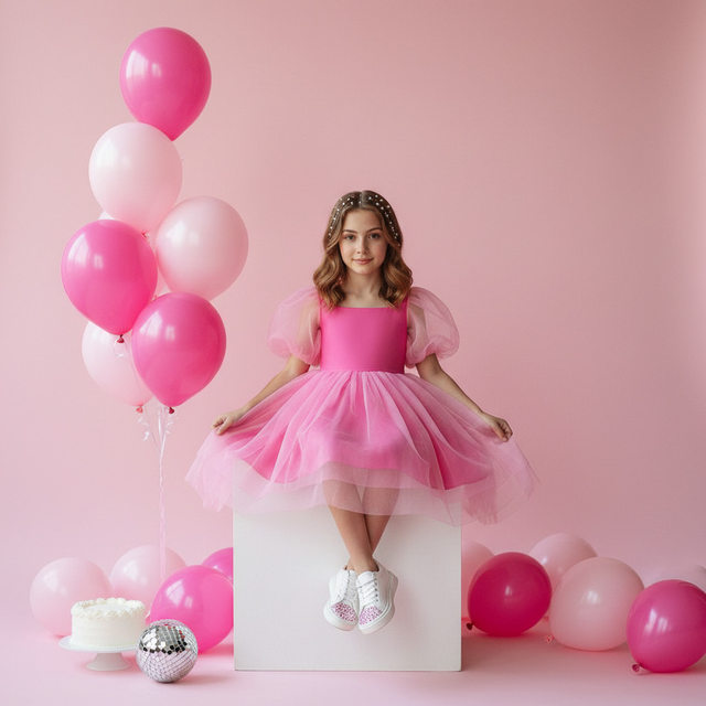 Детский портрет с шариками