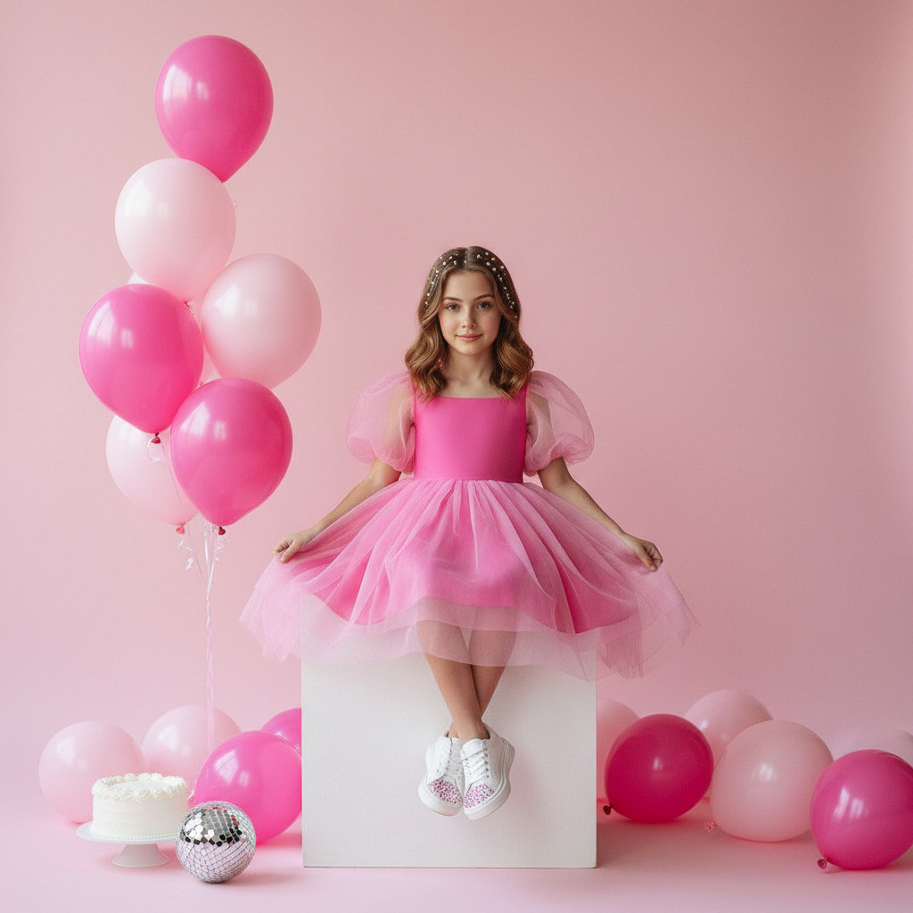 Детский портрет с шариками