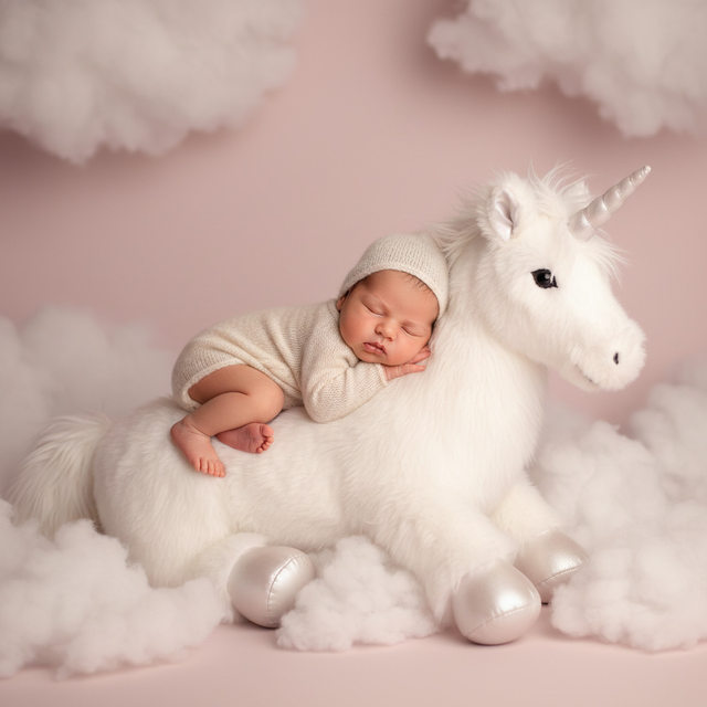 Новорожденный на единороге
