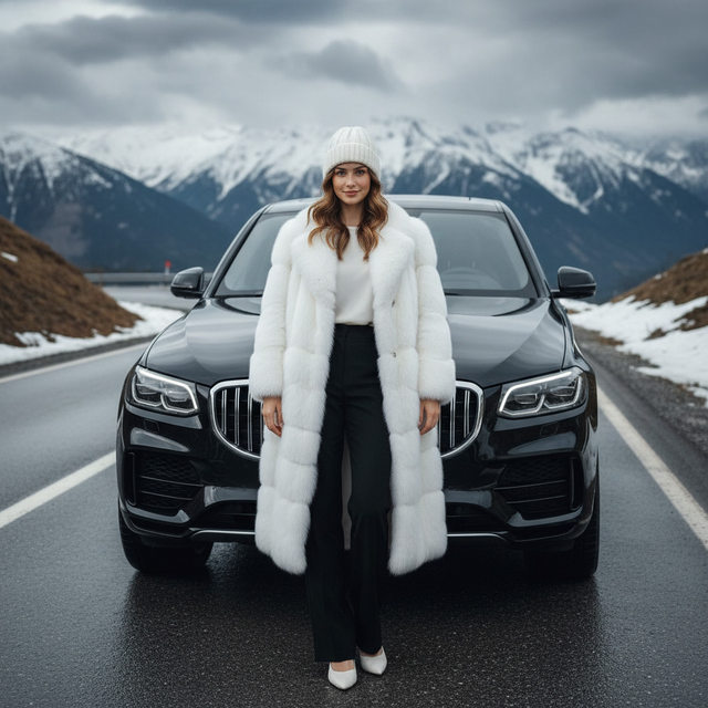 В горах у машины