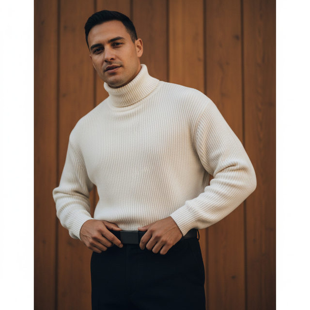 Мужской портрет в белой водолазке