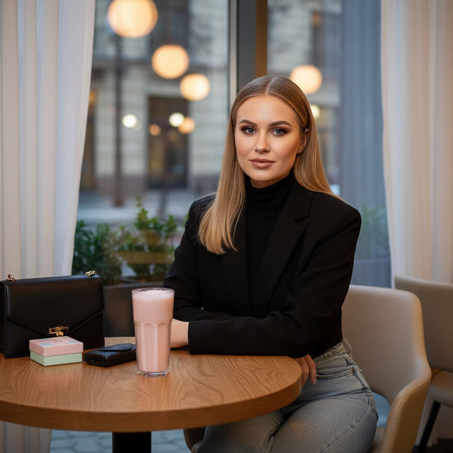 Кафе-портрет женщины