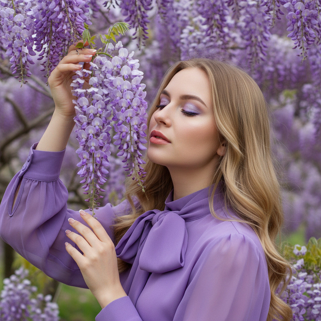 Цветы и женщина