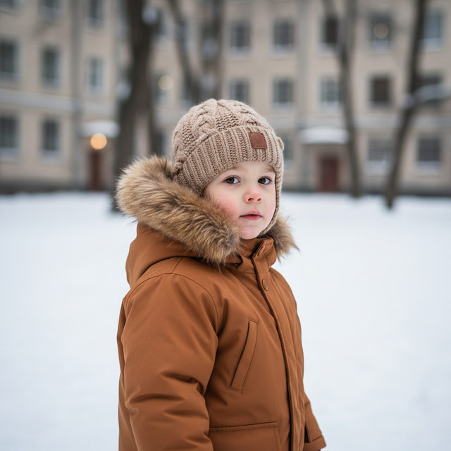 Зимний портрет мальчика