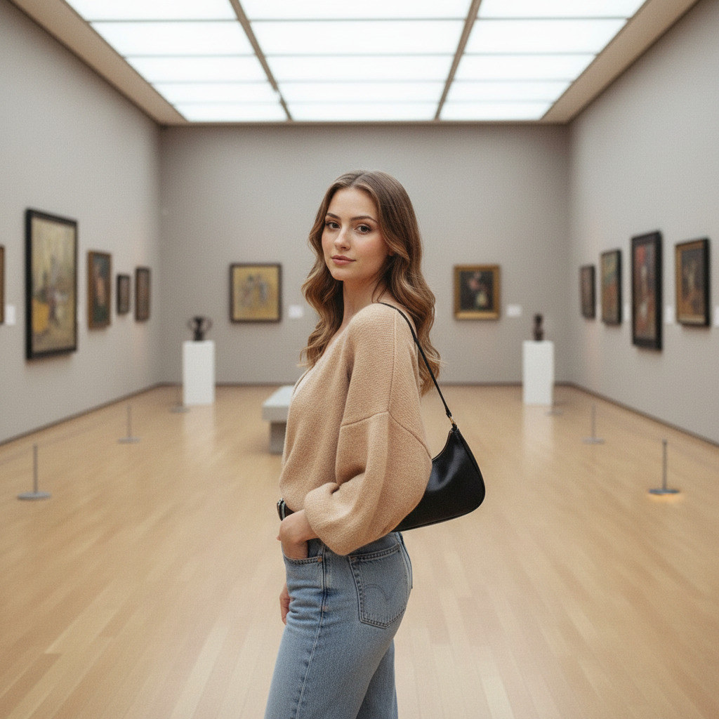 Женщина в галерее