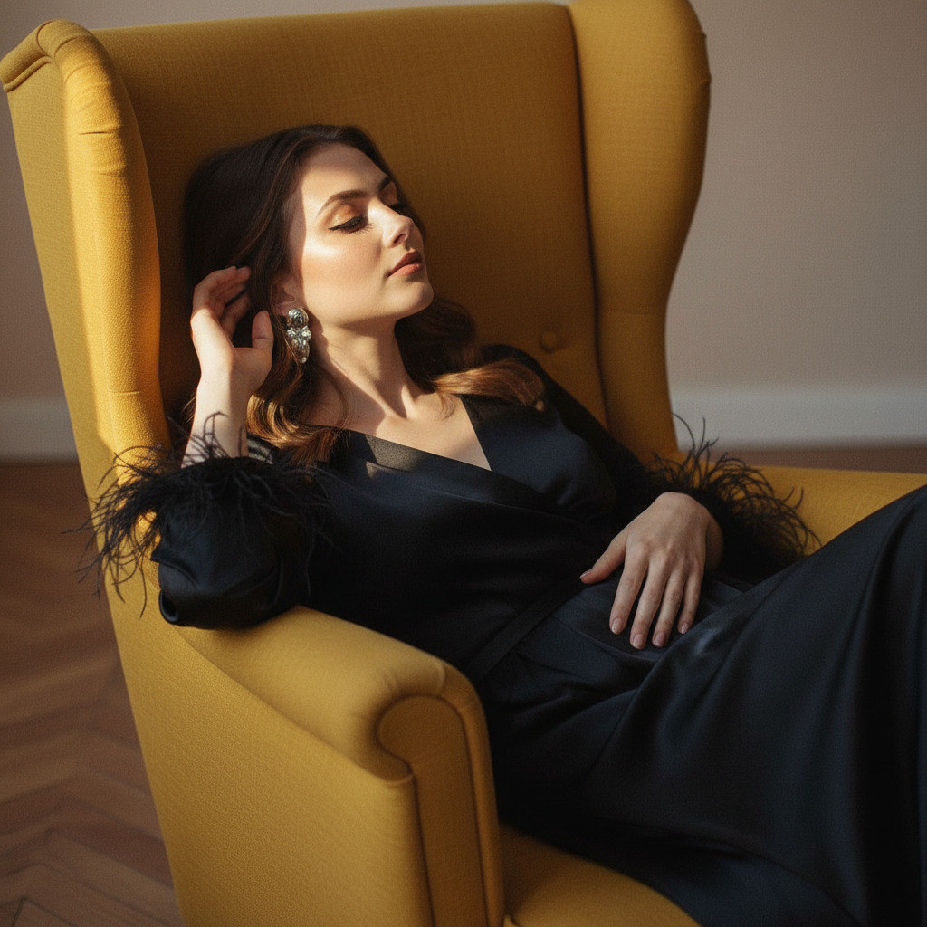 В желтом кресле