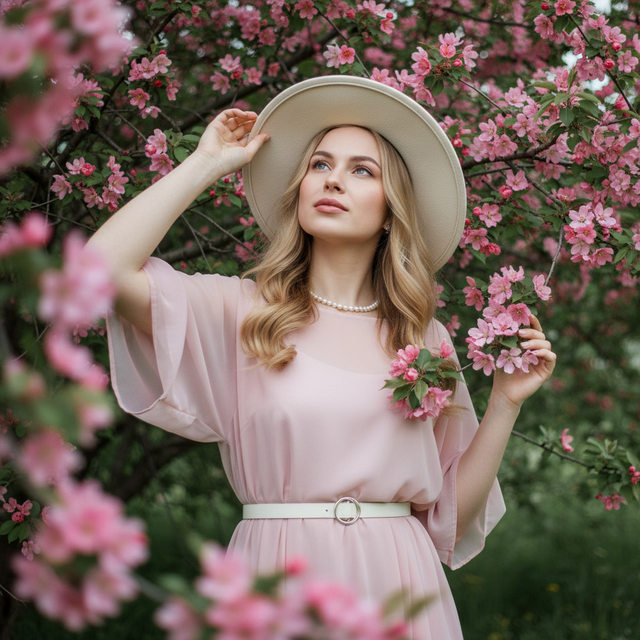 Весенний садовый портрет