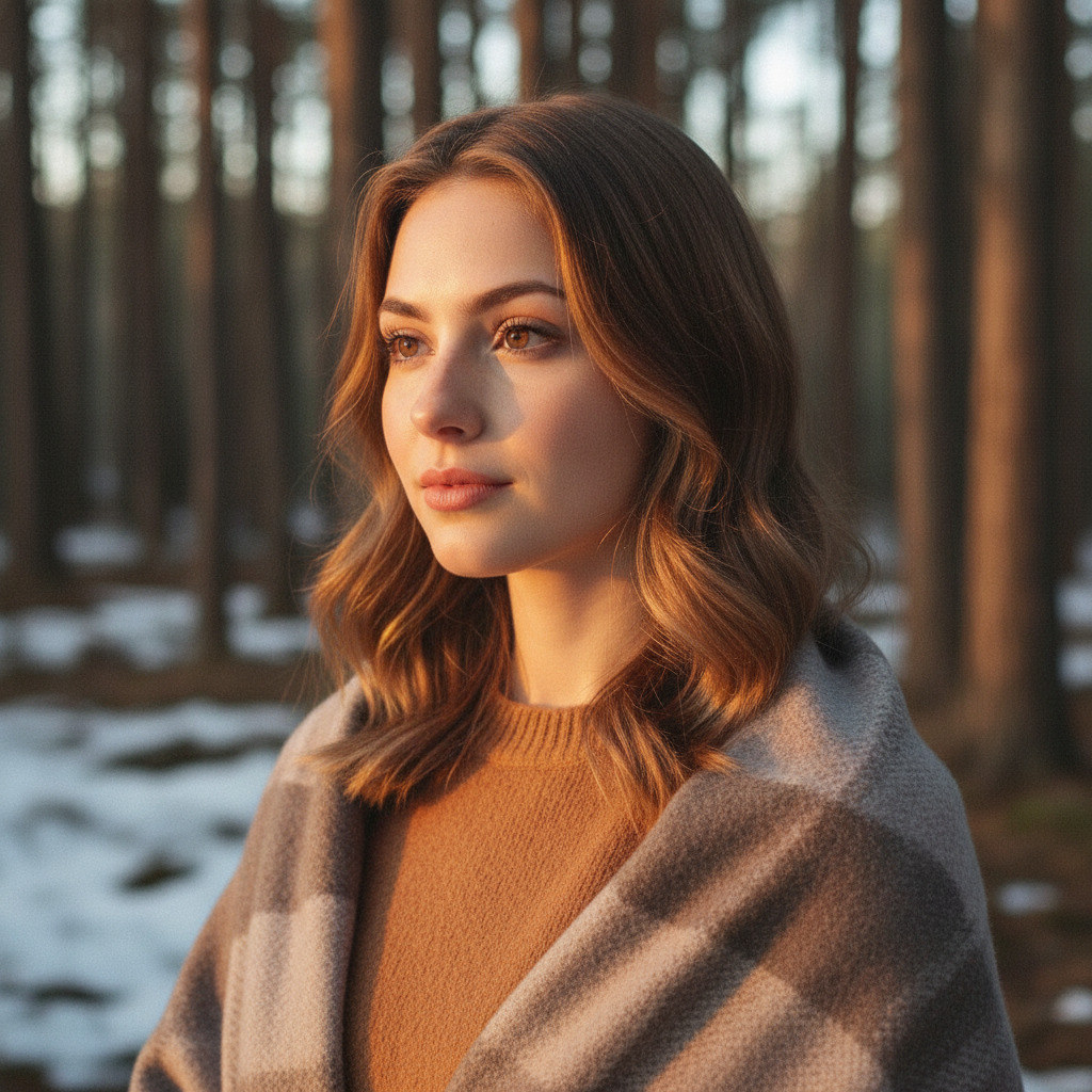 Теплый осенний портрет