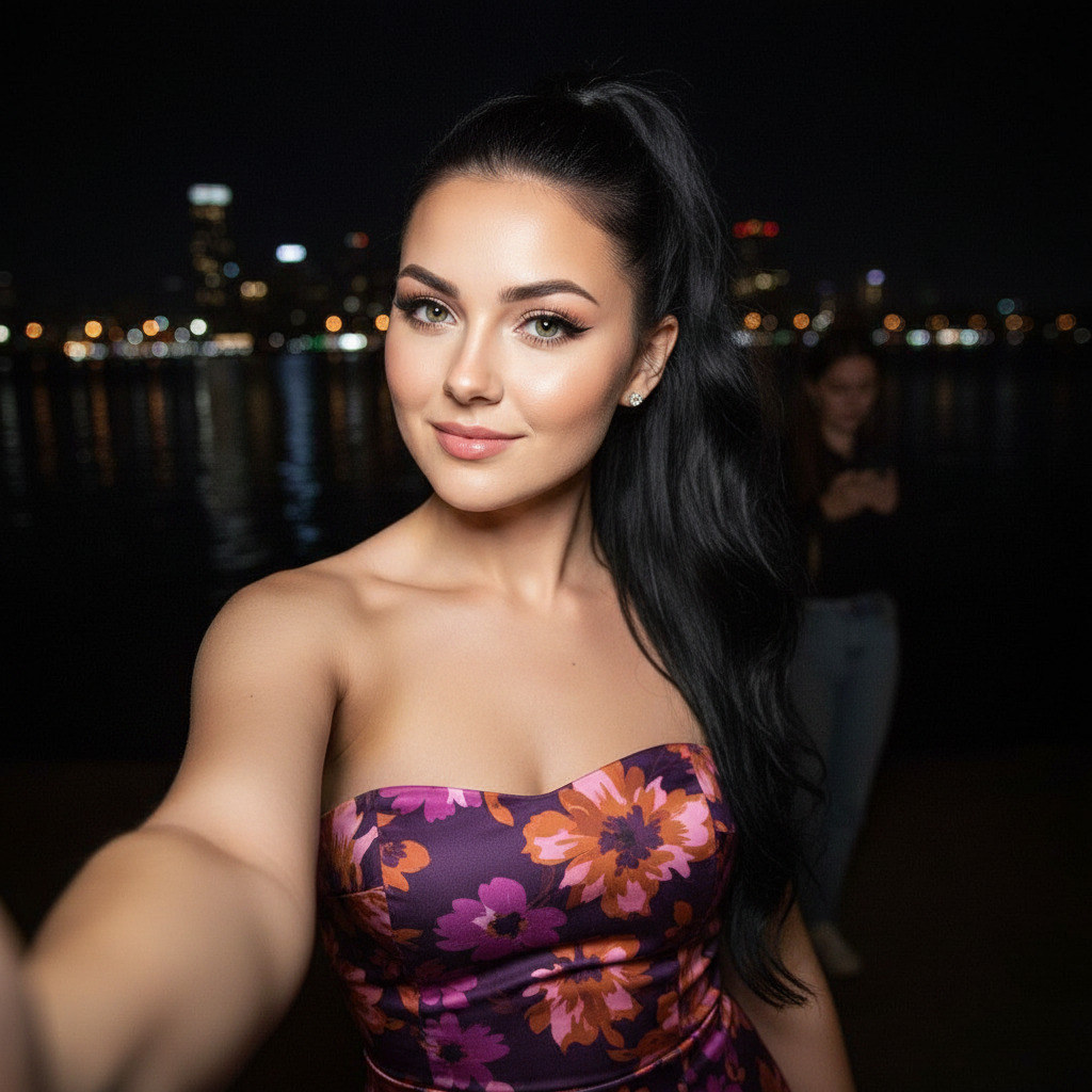 Ночная селфи-сессия