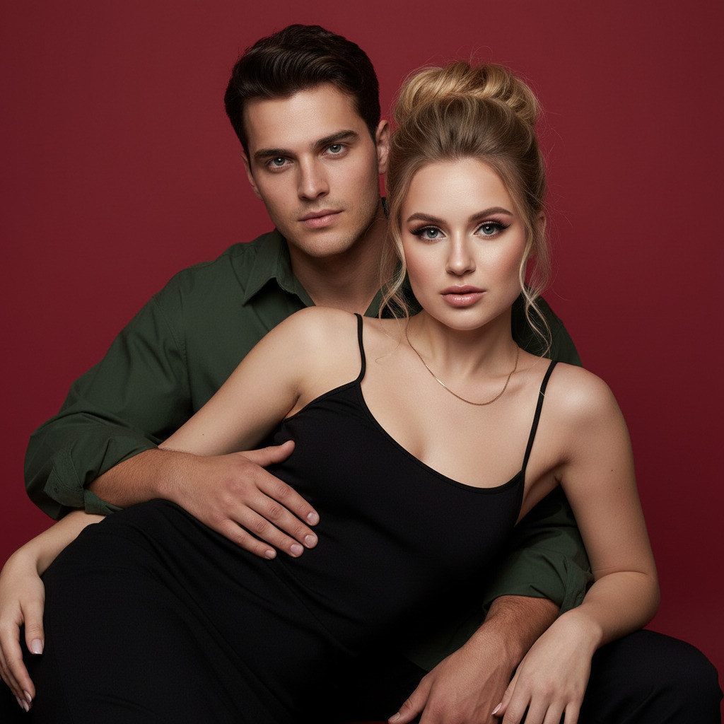 Кадр пары в студии