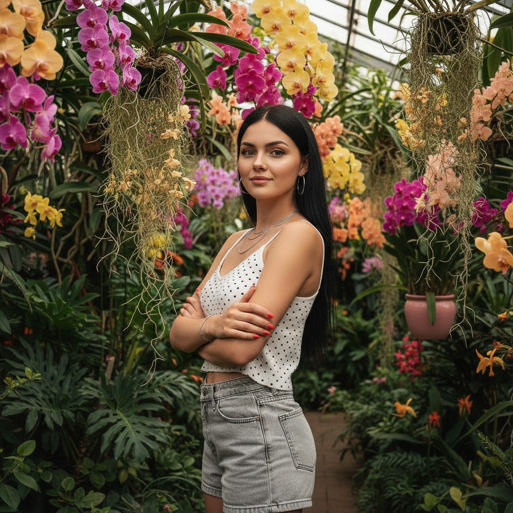 Среди цветов