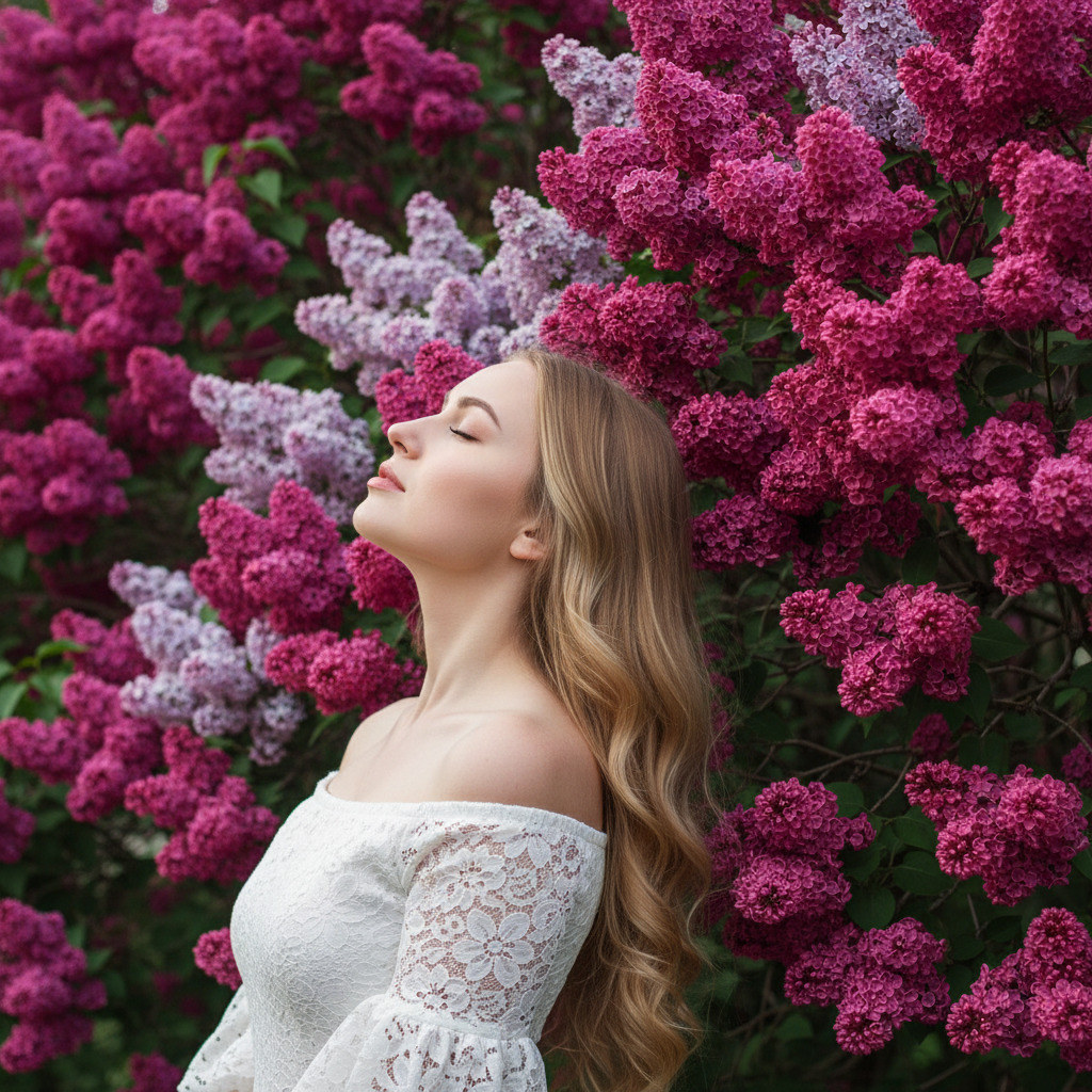 Портрет с сиренью