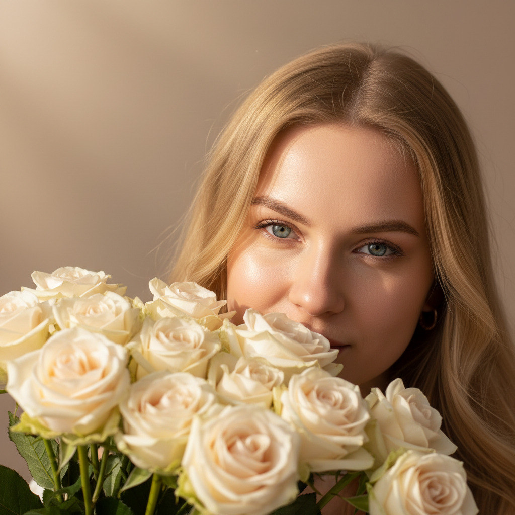 Портрет с розами