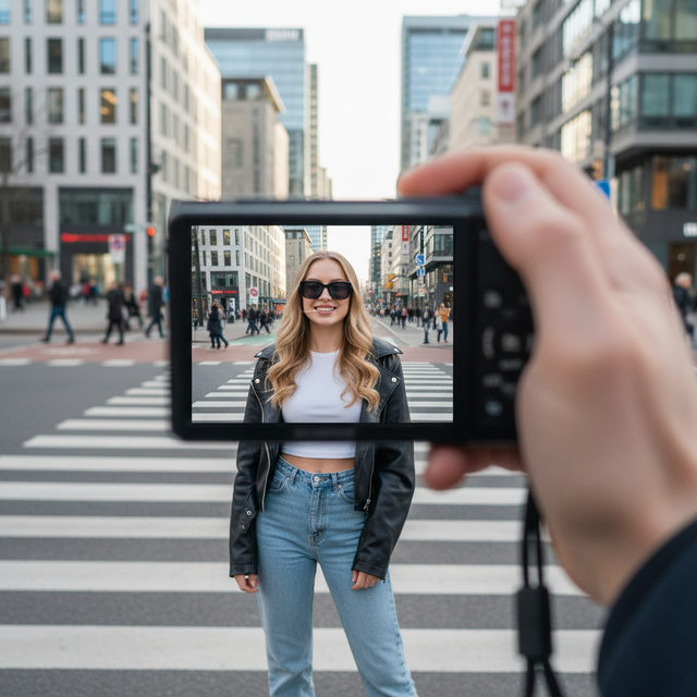 Уличная фотография женщины