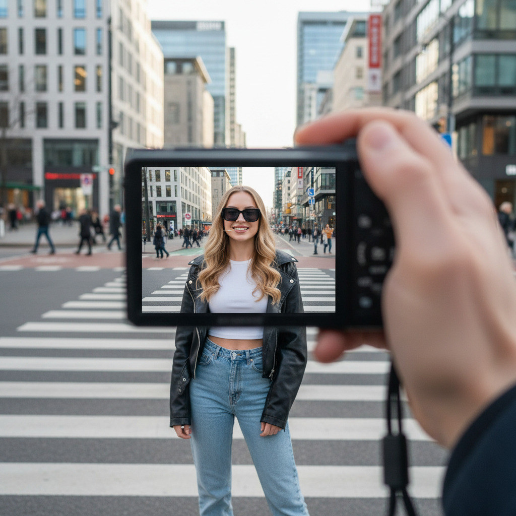 Уличная фотография женщины