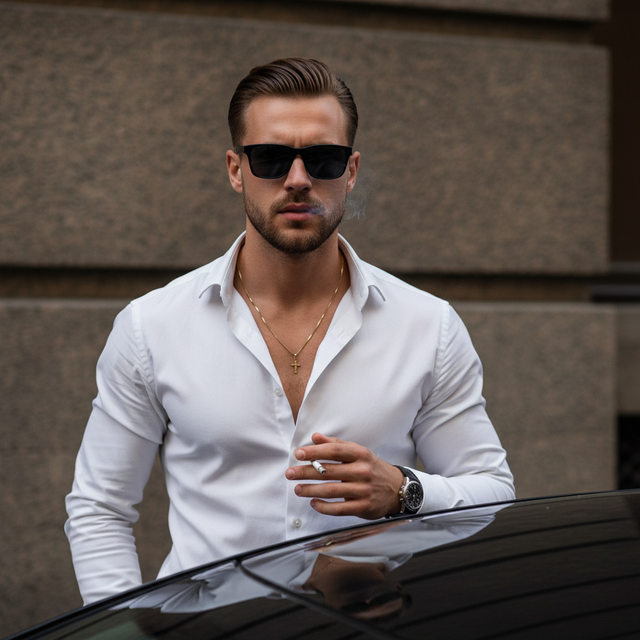 Стильный городской портрет мужчины