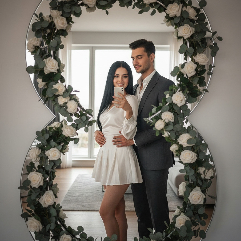 Романтическое селфи пары