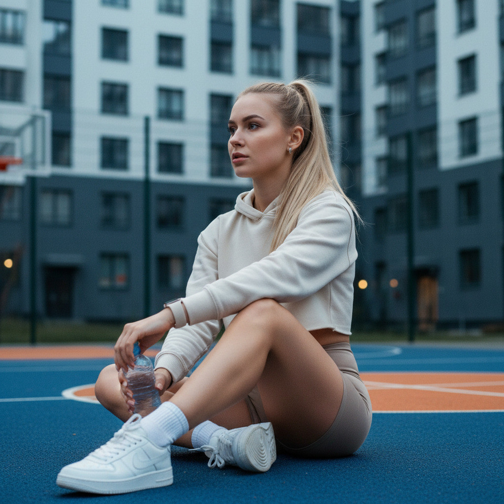 На спортивной площадке