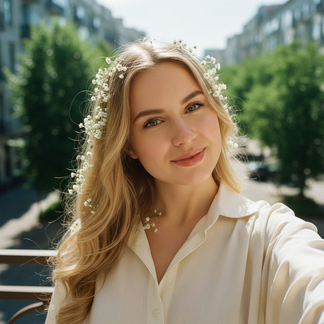 Летнее селфи девушки