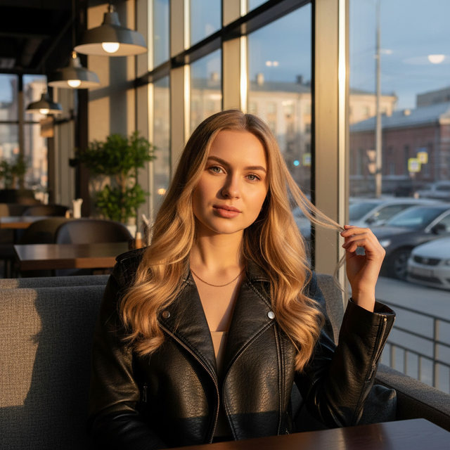 Портрет в кафе